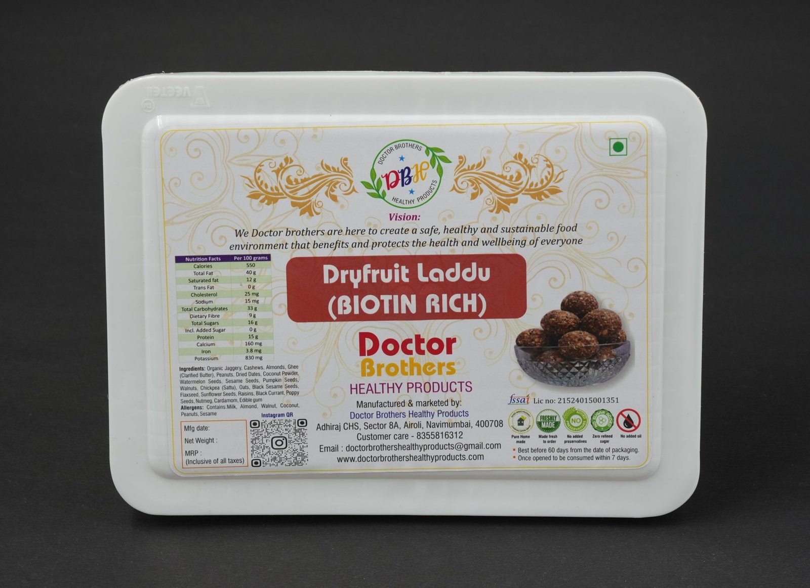 DRYFRUIT LADDUS (BIOTIN)