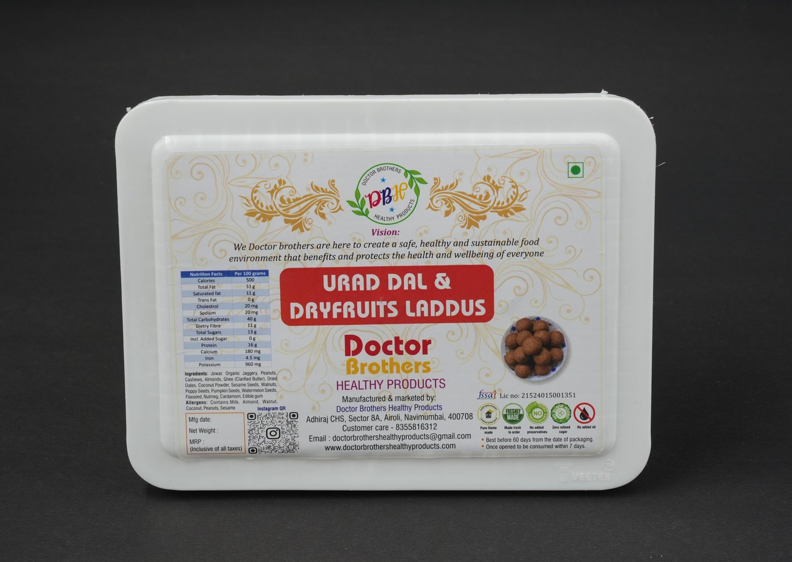 URAD DAL & DRYFRUIT LADDUS